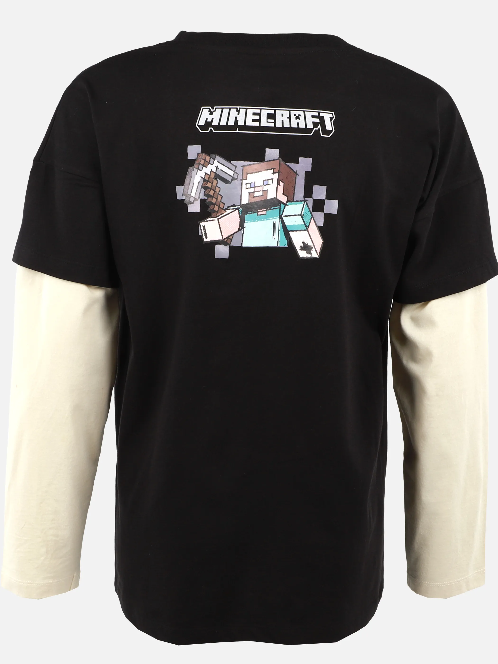 Minecraft TB Minecraft fake Longsleeve Shirt FP+BP,Schwarz Schwarz 923566 SCHWARZ 2